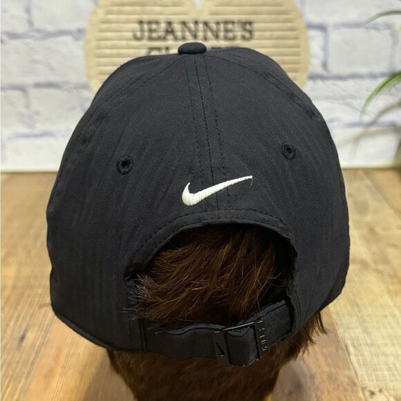 Nike Golf Hat Embroidered Swoosh Cap Black White Athletic Lightweight O/S 518707 - Picture 5 of 11